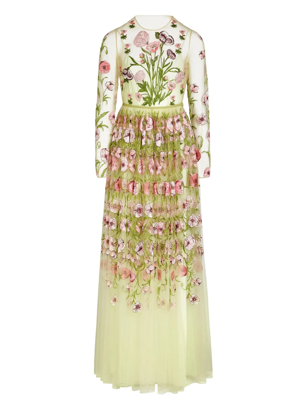 Giambattista Valli floral embroidered maxi dress - Green