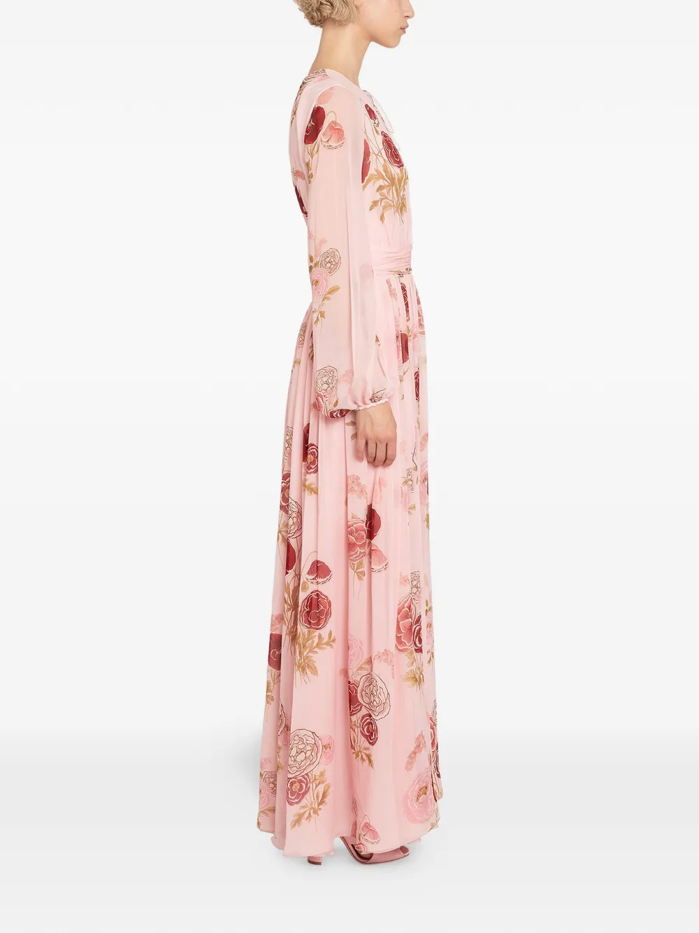 Giambattista Valli Maxi-jurk met bloemenprint Roze