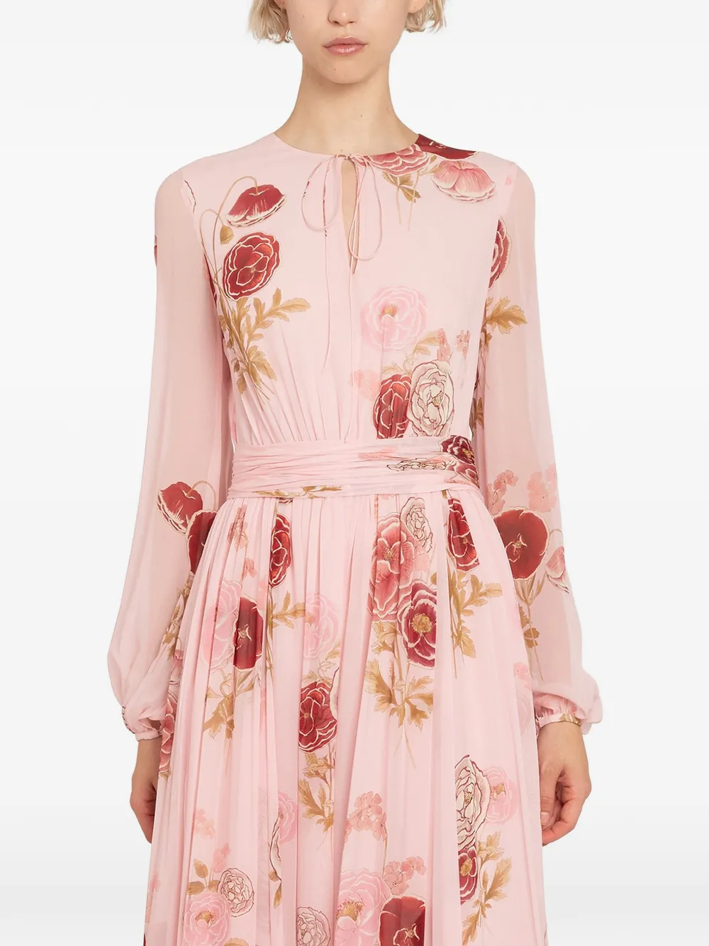 Giambattista Valli Maxi-jurk met bloemenprint Roze