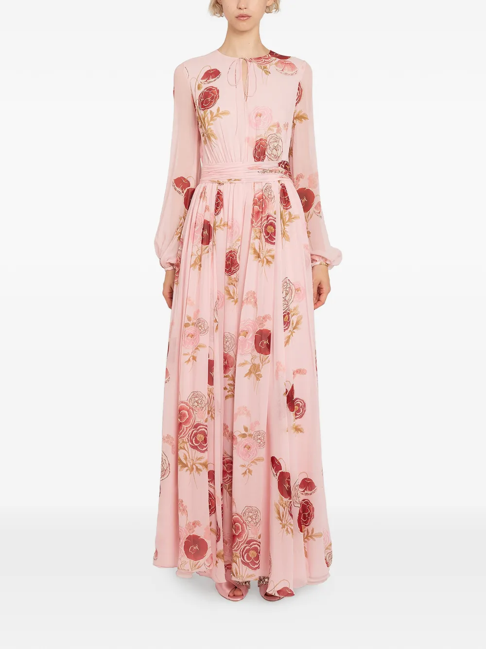 Giambattista Valli Maxi-jurk met bloemenprint - Roze