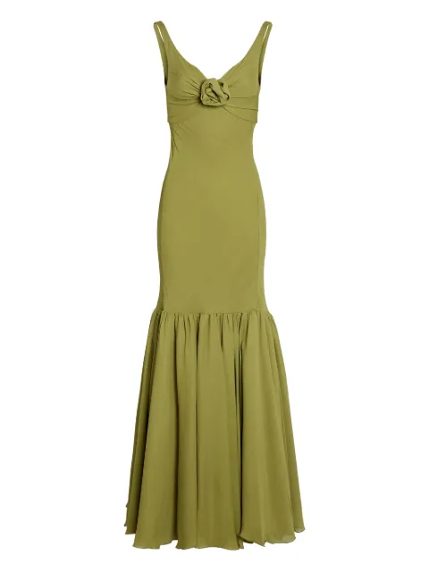 Giambattista Valli flower-detail flared maxi dress