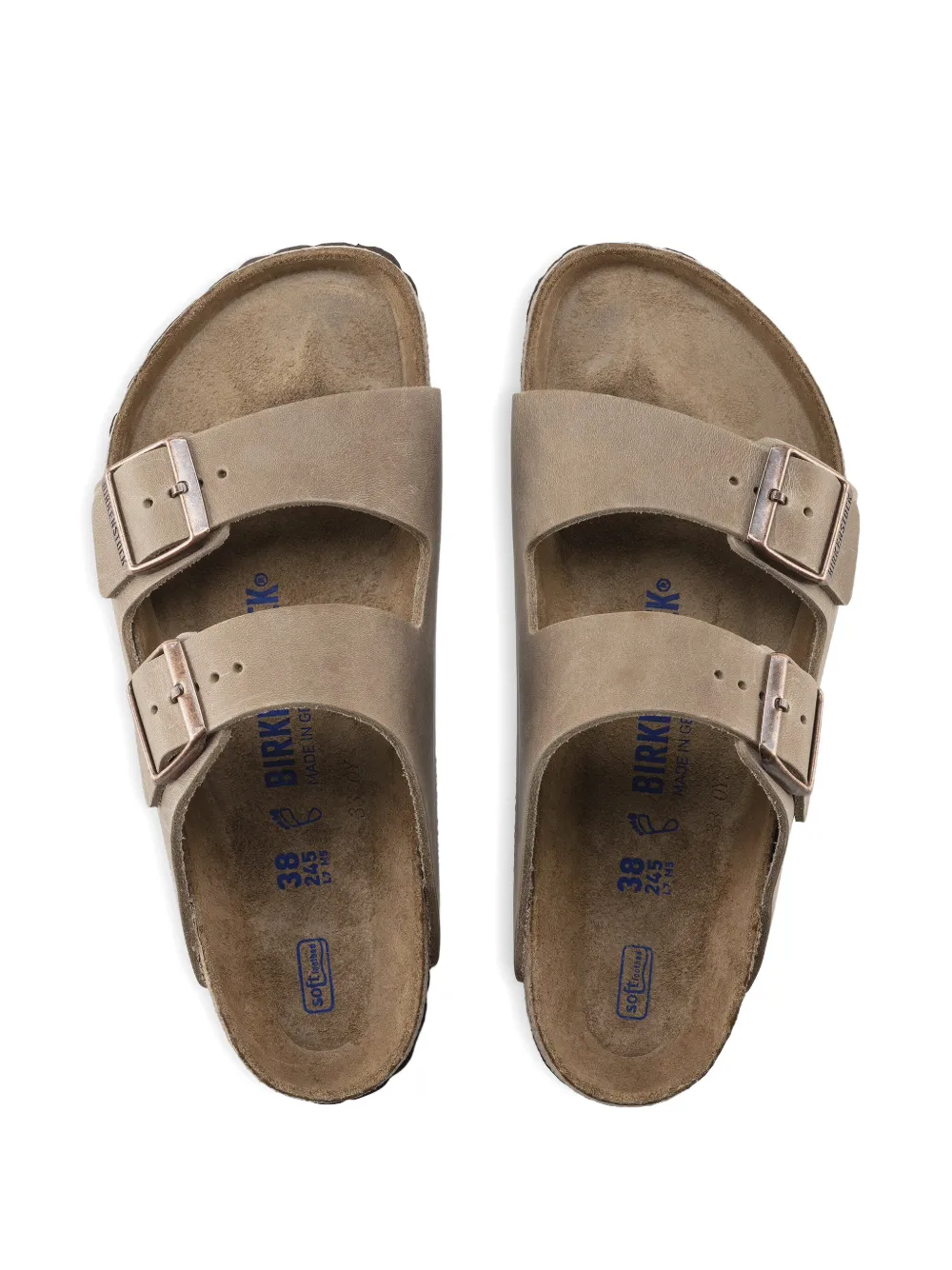 Birkenstock Arizona sandalen met gesp Beige