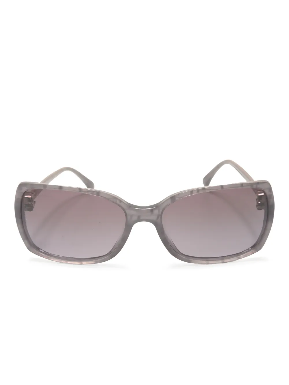 CHANEL Pre-Owned Occhiali da sole squadrati CC Mark anni 2000 - Grigio