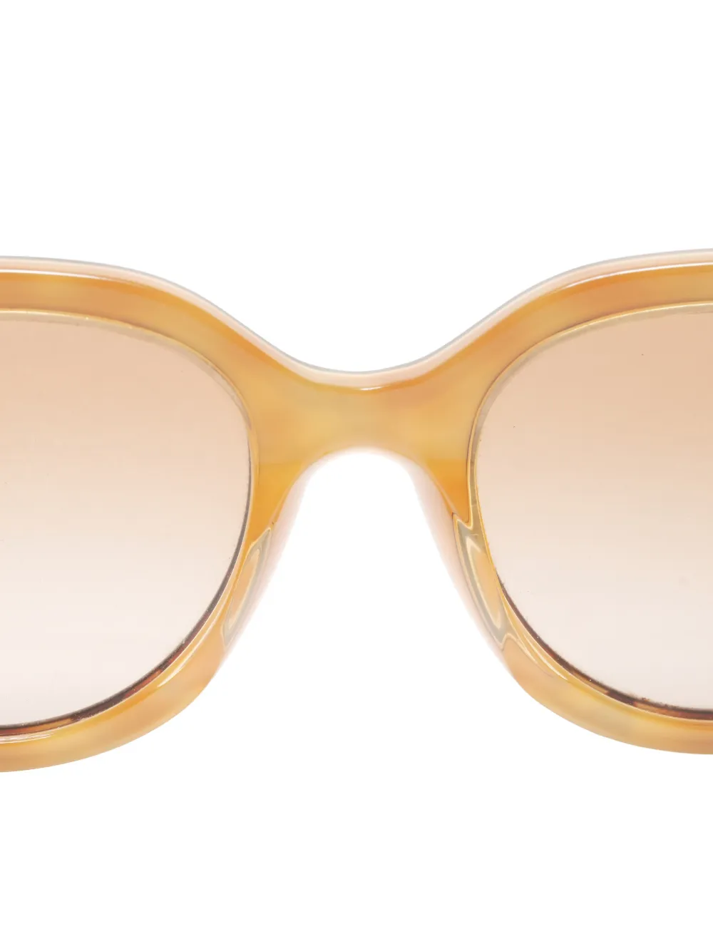 Pre-owned Prada 2010-2020s Logo Cat-eye Sunglasses In Brown