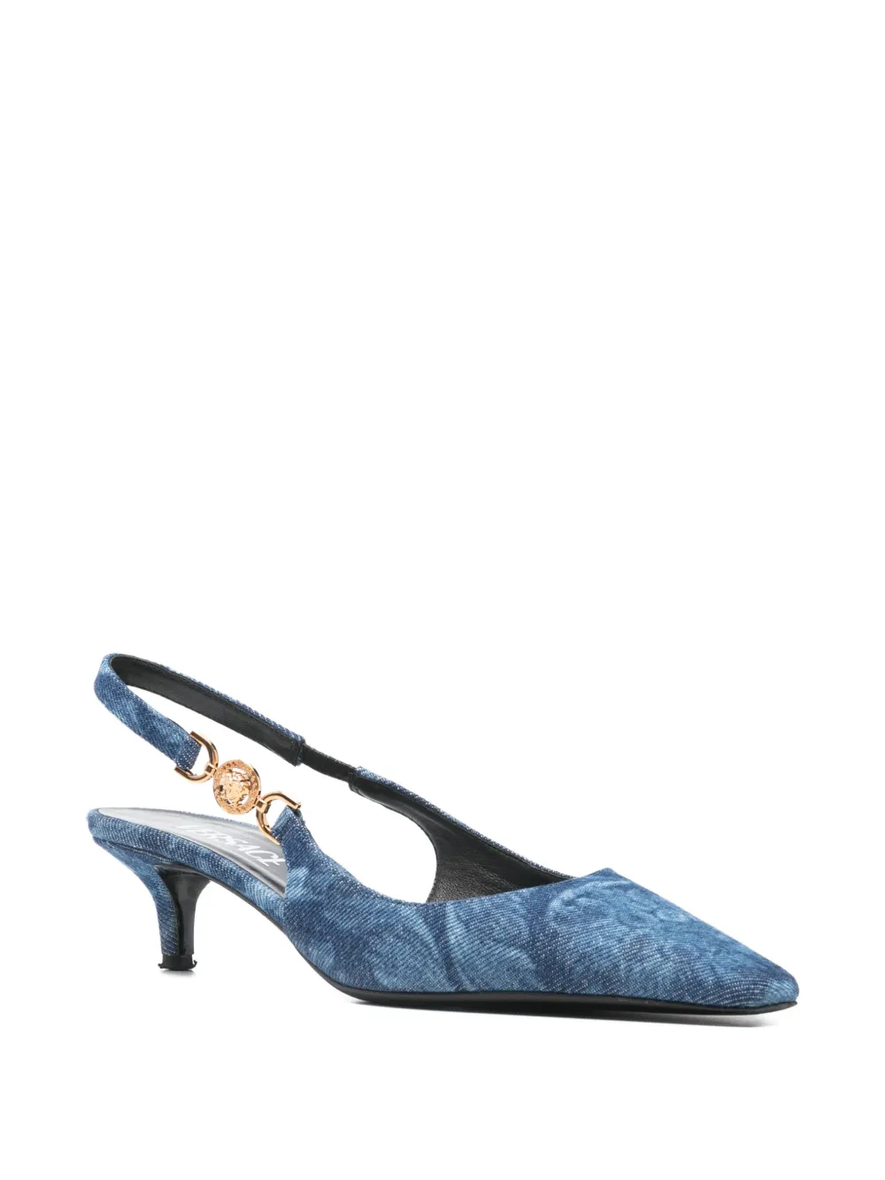 Versace Pre-Owned Barocco 40mm denim pumps - Blauw