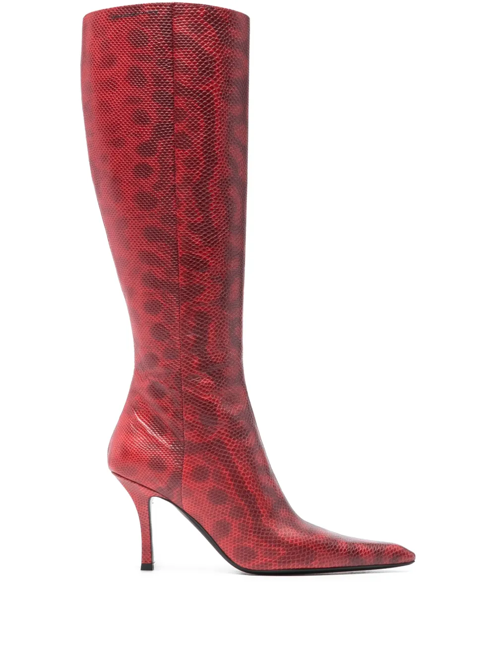 Pre-Owned Alexander Wang botas altas con efecto de piel de serpiente | rojo | Image 1