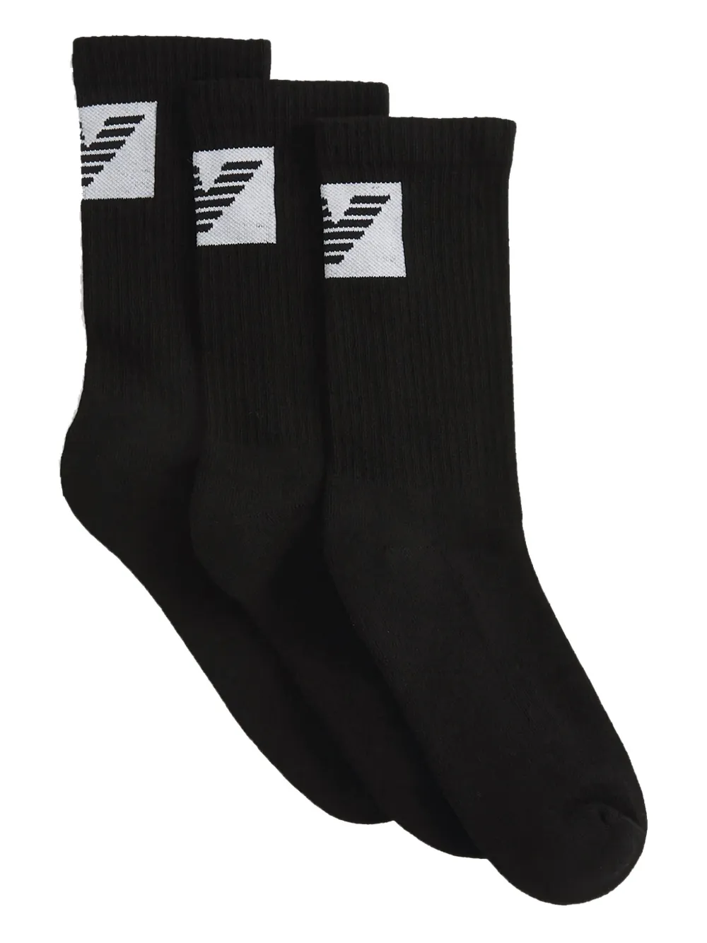 Emporio Armani logo-detail socks (pack of three) - Nero