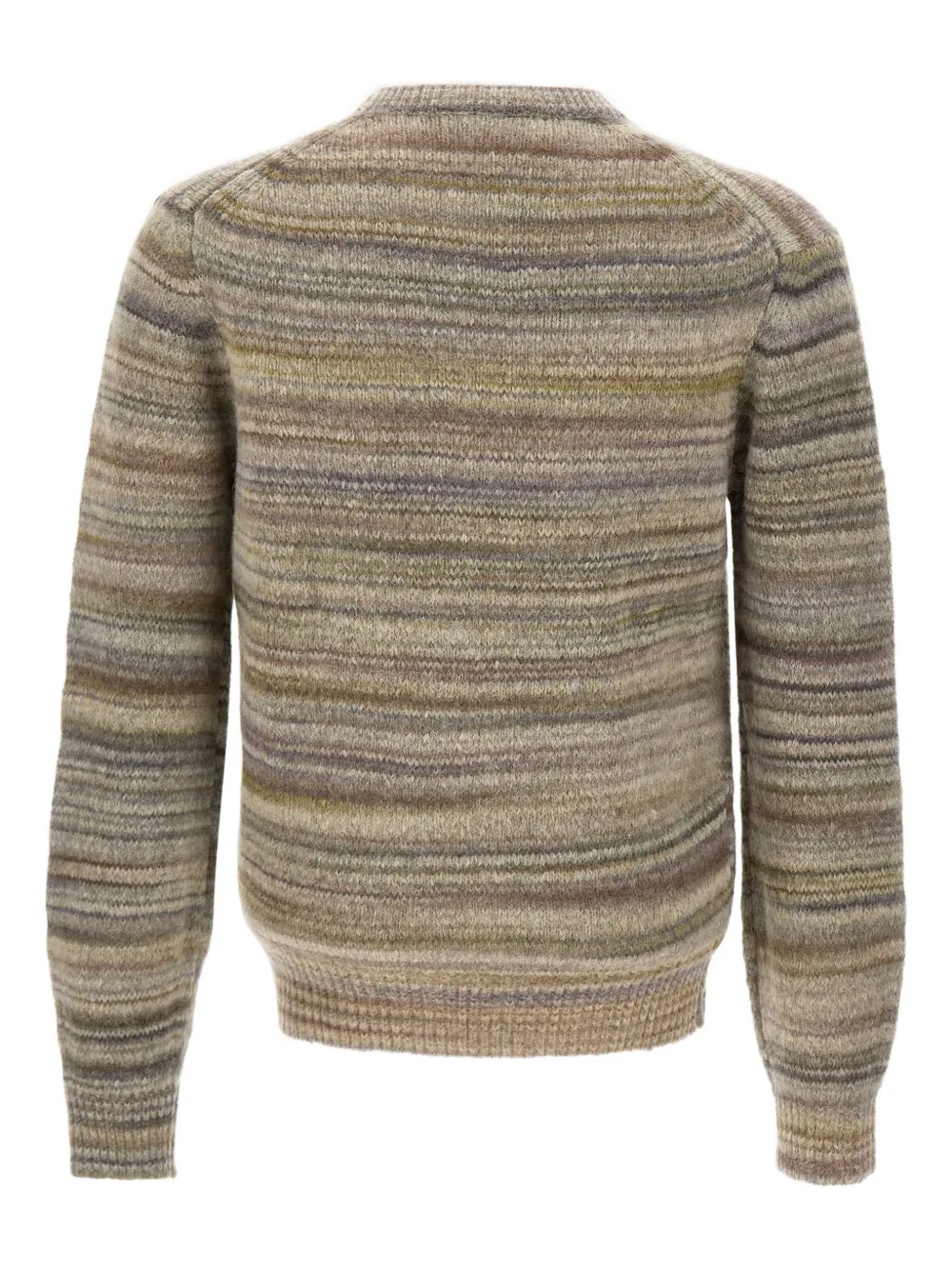 Lacoste Trui met ronde hals en ombré streep - Beige