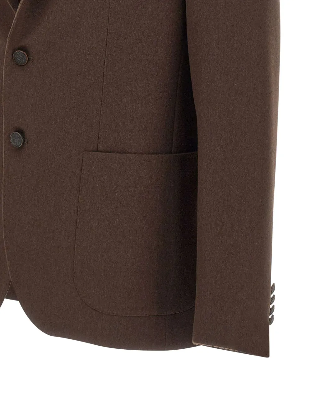 Tagliatore Blazer van kameelwol met gekerfde revers Bruin
