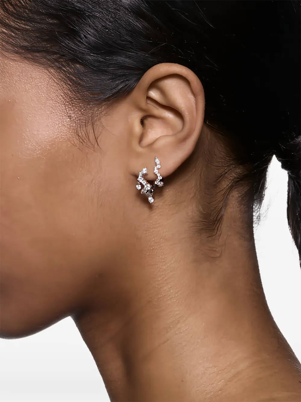 Maria Black 14k Recycled White Gold Sky Lab-grown Diamonds Earring In Metallic