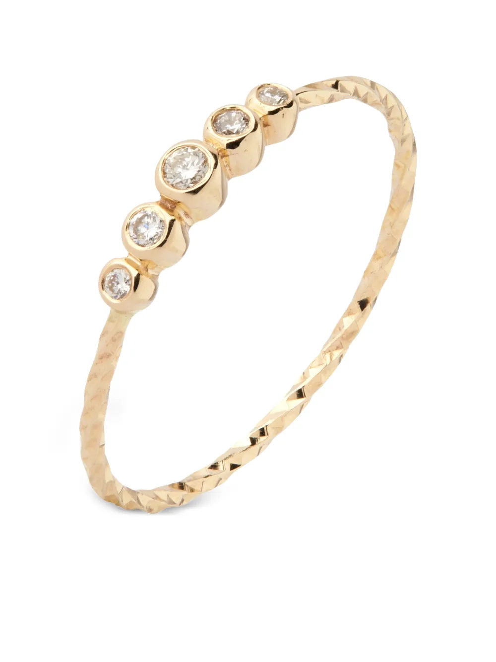 Maria Black Anello Ally in oro giallo riciclato 14 carati con diamanti