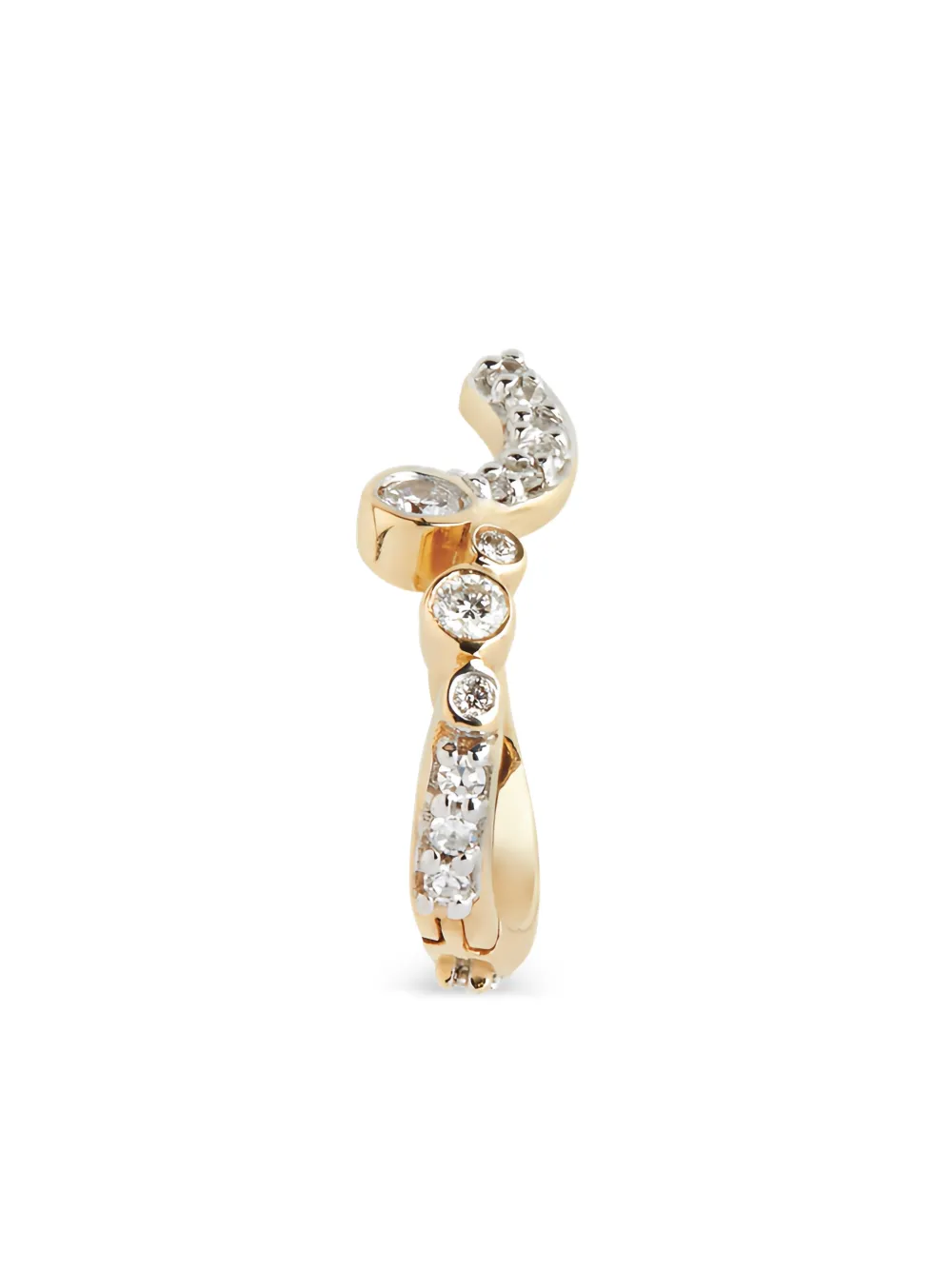 Maria Black Orecchino Versailles in oro giallo riciclato 14 carati con diamanti