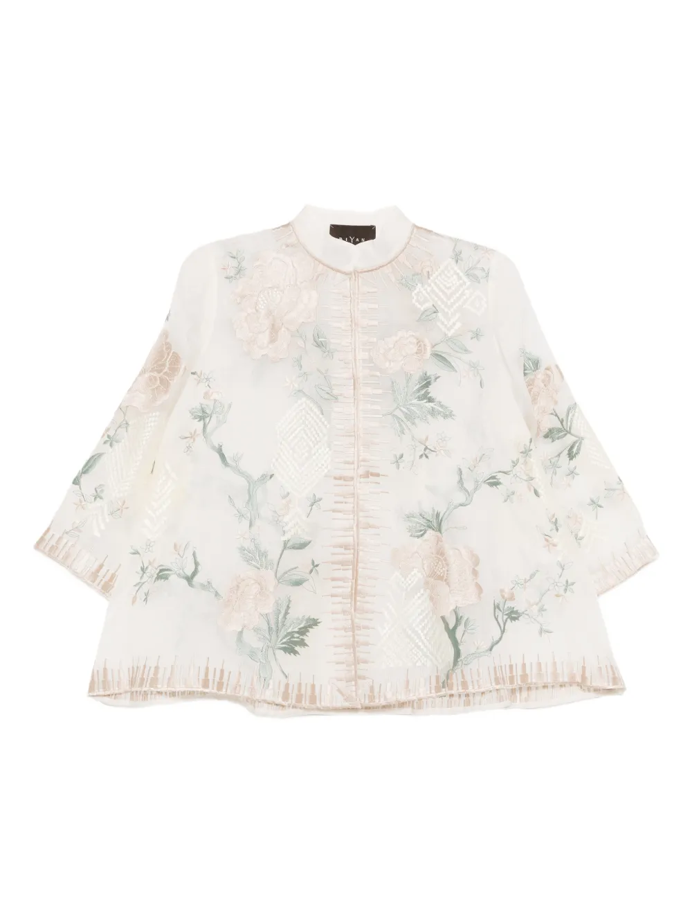 Biyan floral-embroidered blouse - Toni neutri