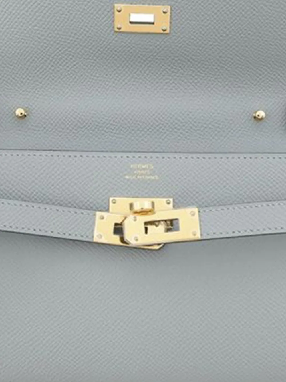 Pre-owned Hermes 2025 Epsom Classique Kelly To Go Wallet Crossbody Bag In Gray