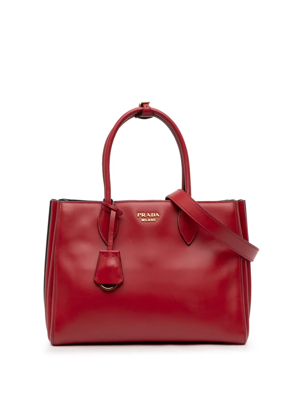 Prada Pre-Owned 2010-2025 City Calf Bibliotheque satchel - Rosso