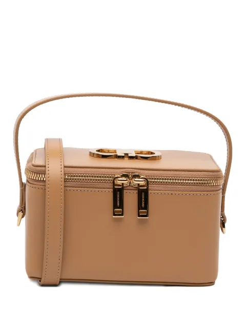 Ferragamo Pre-Owned 2000-2025 Leather Double Gancini Vanity Top Handle Bag satchel