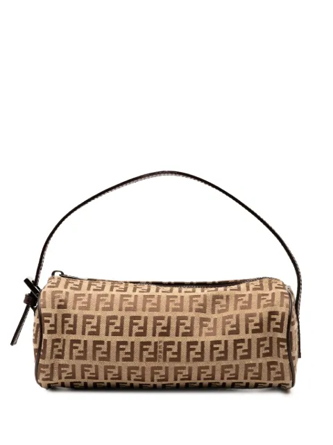 Fendi Pre-Owned 20th Century Zucchino Canvas Barrel Pochette handbag