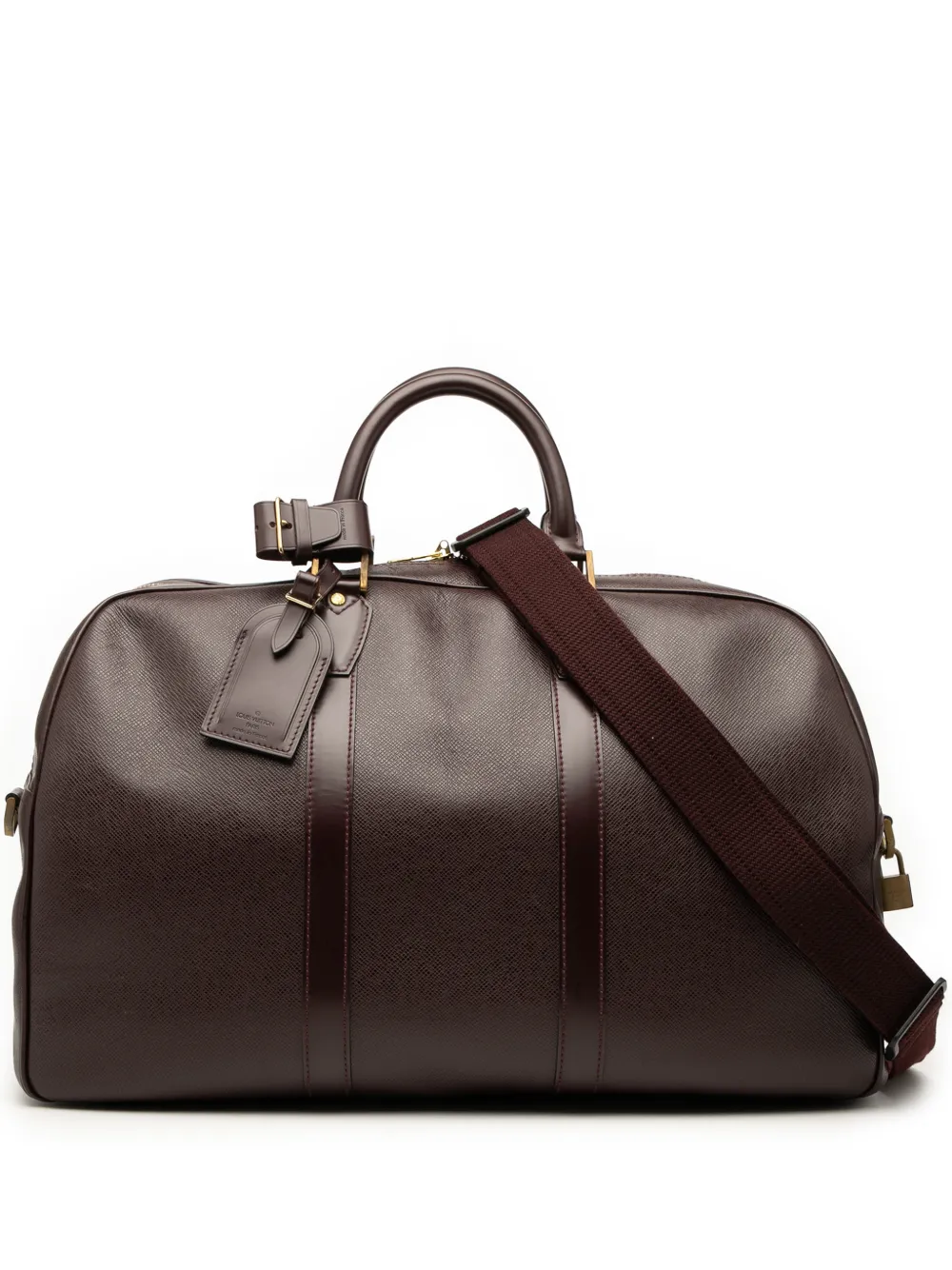 Pre-owned Louis Vuitton 1998 Taiga Kendall Pm Travel Bag In Red