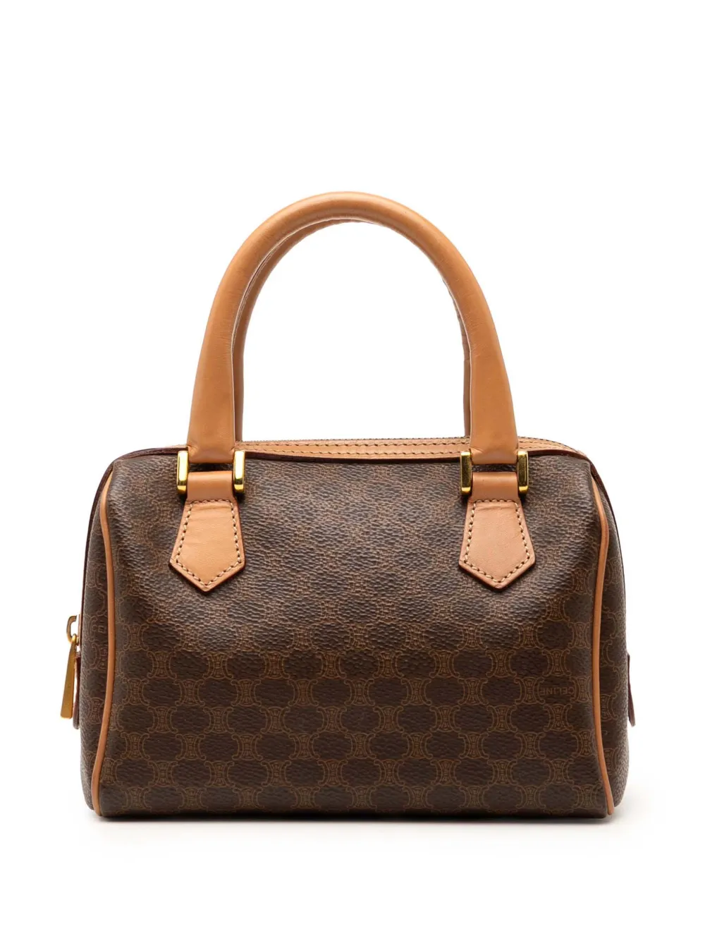 Celine Pre-Owned 2014 Macadam Coated Canvas boston bag | Brown | Image 1