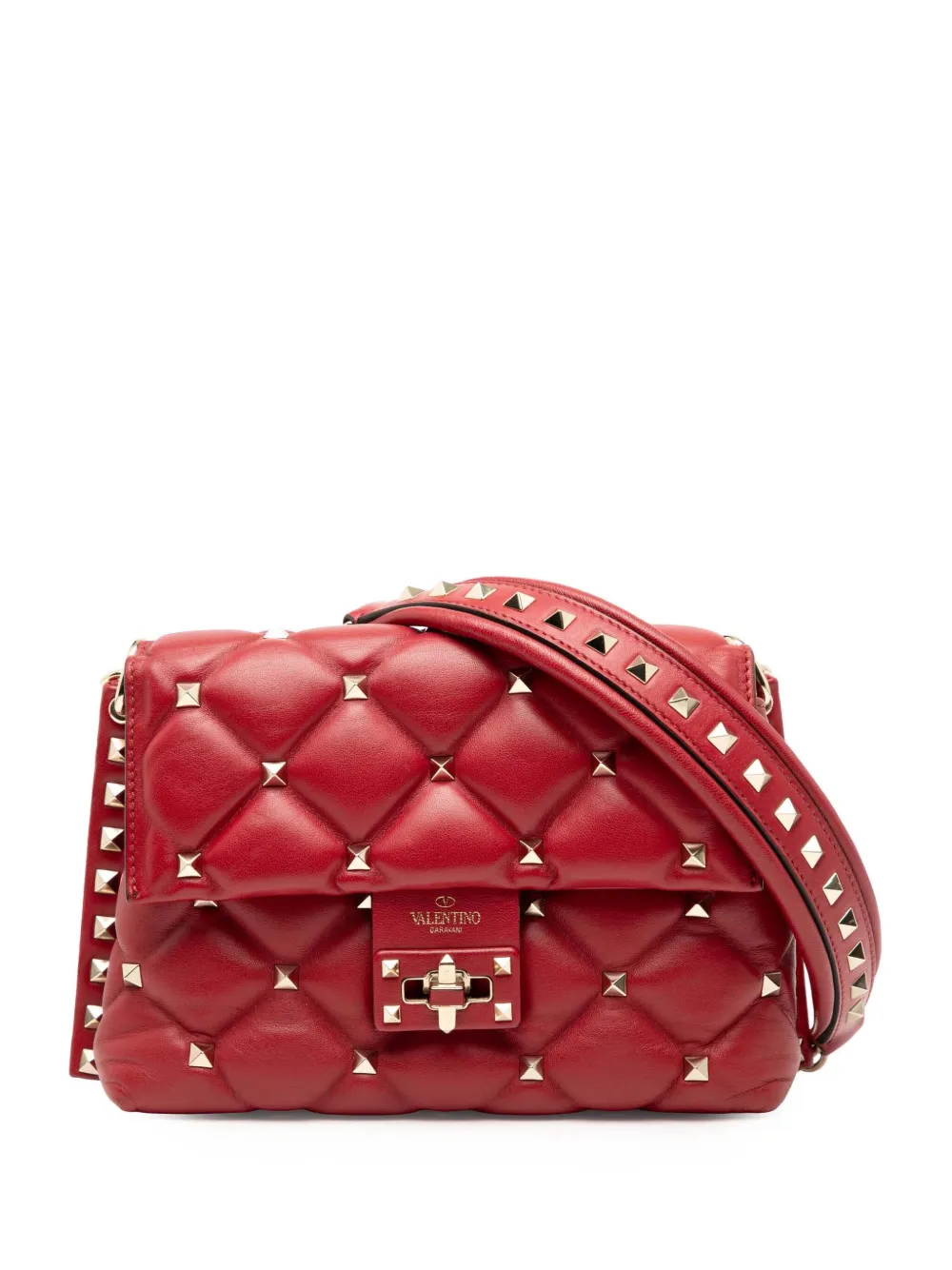 Valentino Garavani Pre-Owned 2000-2017 Nappa Candystud crossbody bag - Rosso