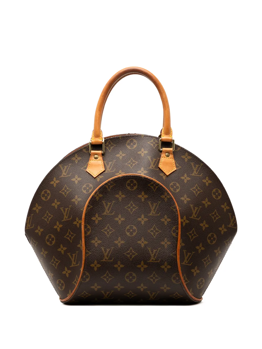 Pre-owned Louis Vuitton 1998 Monogram Ellipse Mm Handbag In Brown