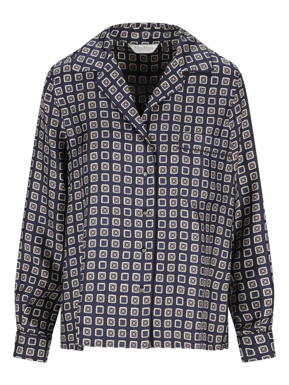 Max Mara buttoned pattern shirt | Blue | Image 1