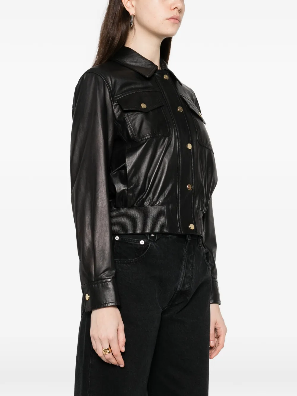  Max Mara Chest-pocket Button-fastening Jacket - Black 