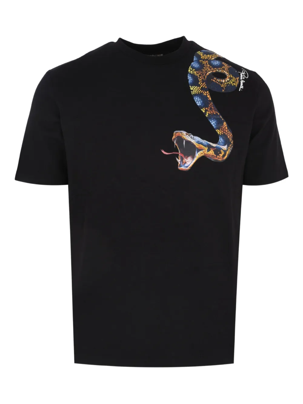 Roberto Cavalli playera con estampado de serpiente | negro | Image 1