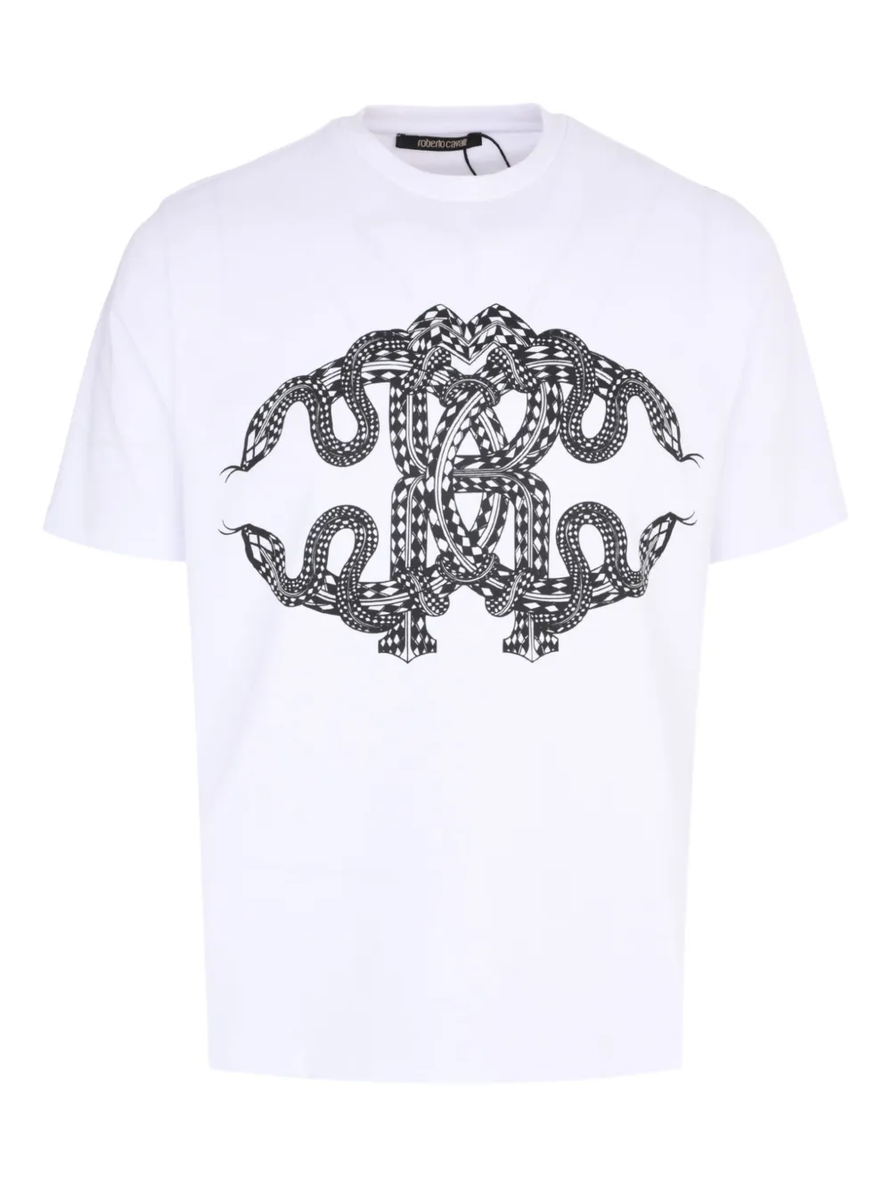 Roberto Cavalli playera con estampado de serpiente | blanco | Image 1