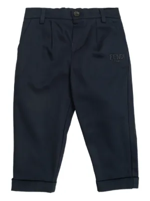 Fendi Kids ロゴ トラックパンツ | ブルー | FARFETCH JP