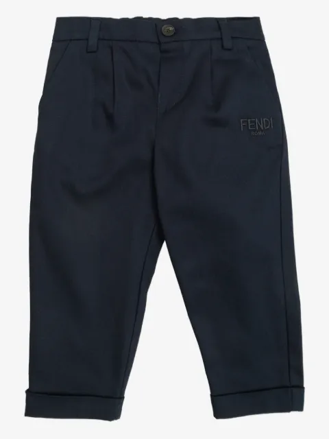 Fendi Kids pantalones con logo en la pretina