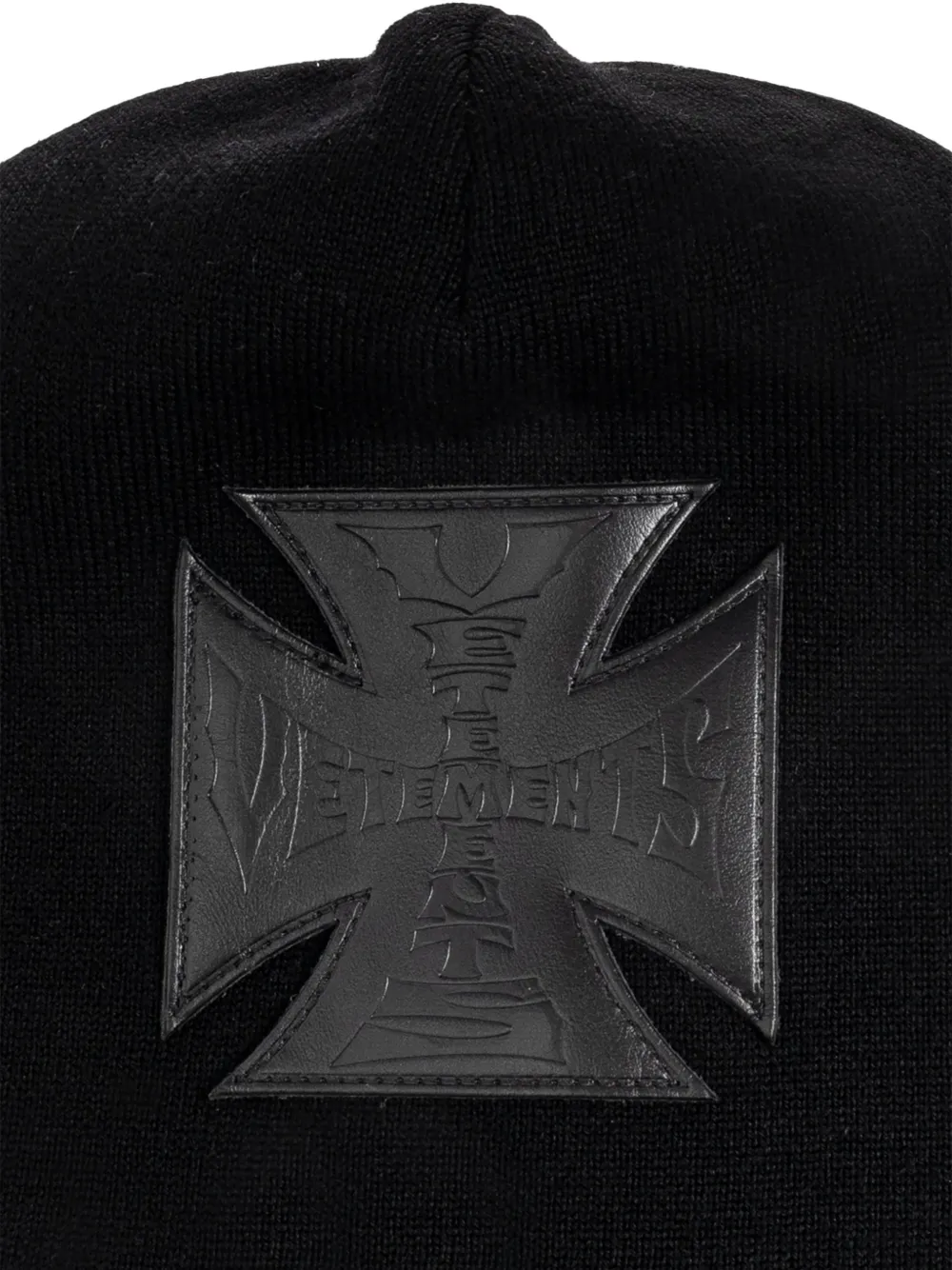  Vetements Logo-patch Beanie Hat - Black 