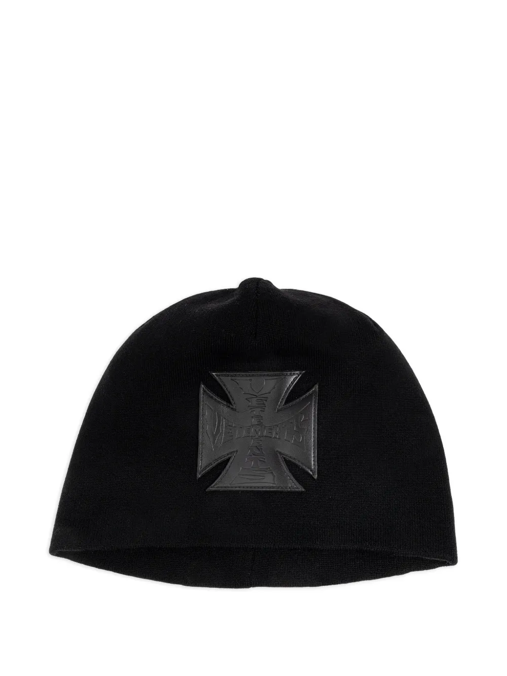 VETEMENTS logo-patch beanie hat - Nero