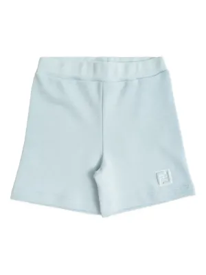 Fendi Kids FF logo-pattern Jacquard Shorts | ブルー | FARFETCH JP