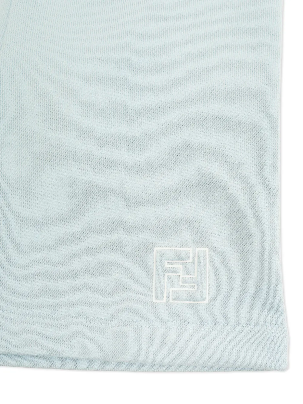  Fendi Kids Bermudas Con Logo - Azul 