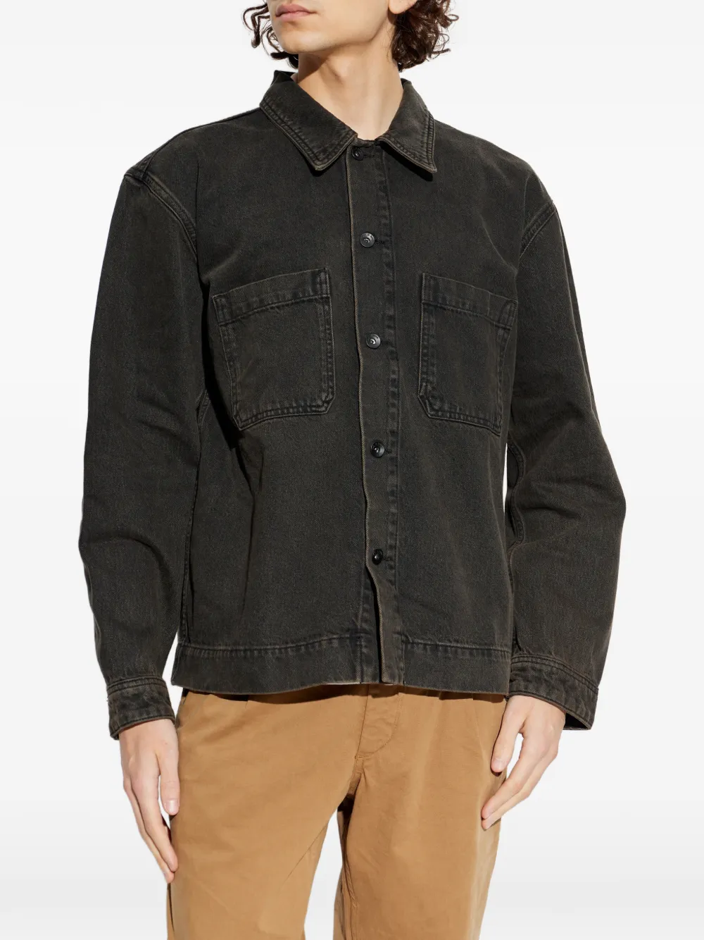  Rag & Bone Buttoned Pocket Shirt Jacket - Brown 