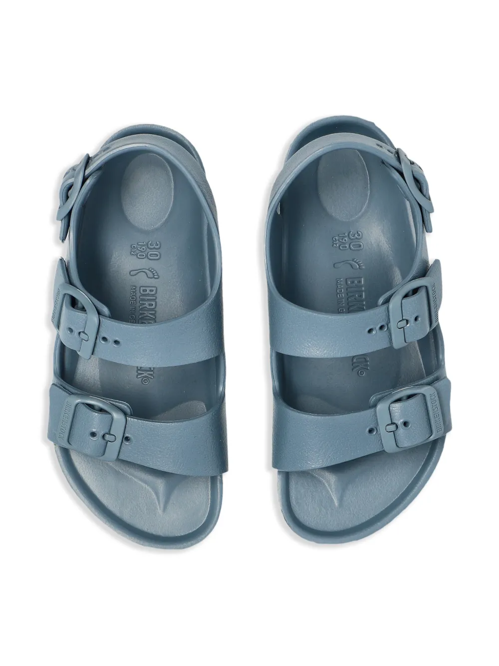 Birkenstock Kids Milano buckle strap sandals Blauw
