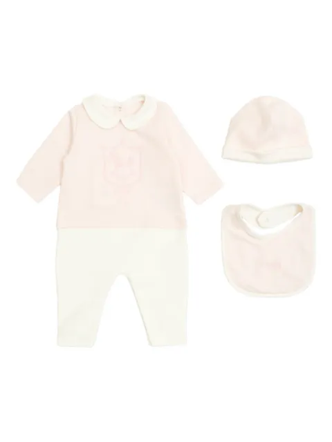 Fendi Kids peter pan-collar babygrow set