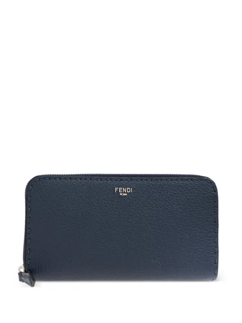 FENDI zip leather wallet