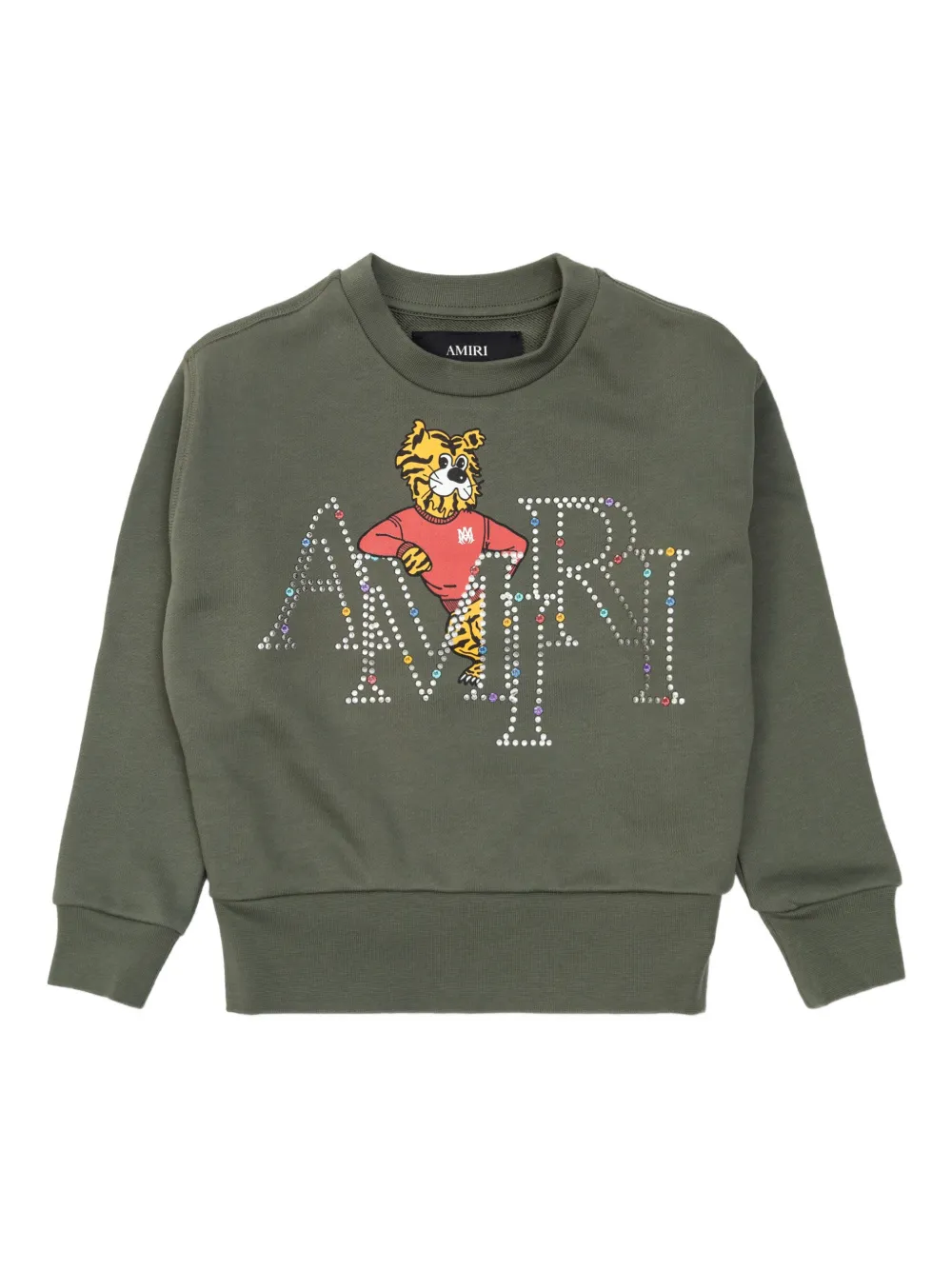 AMIRI KIDS tiger-print sweatshirt - Verde