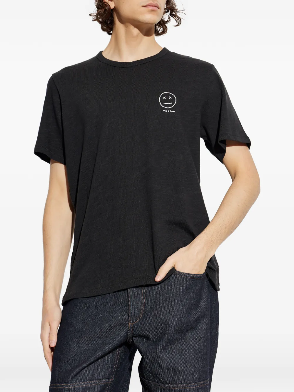  Rag & Bone Logo-embroidered T-shirt - Black 