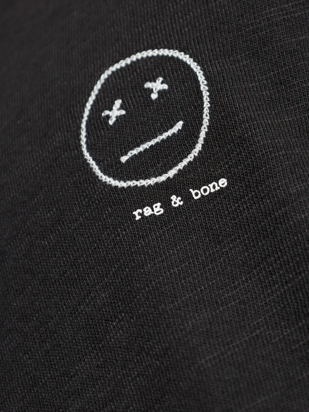 rag & bone T-shirt met geborduurd logo Zwart