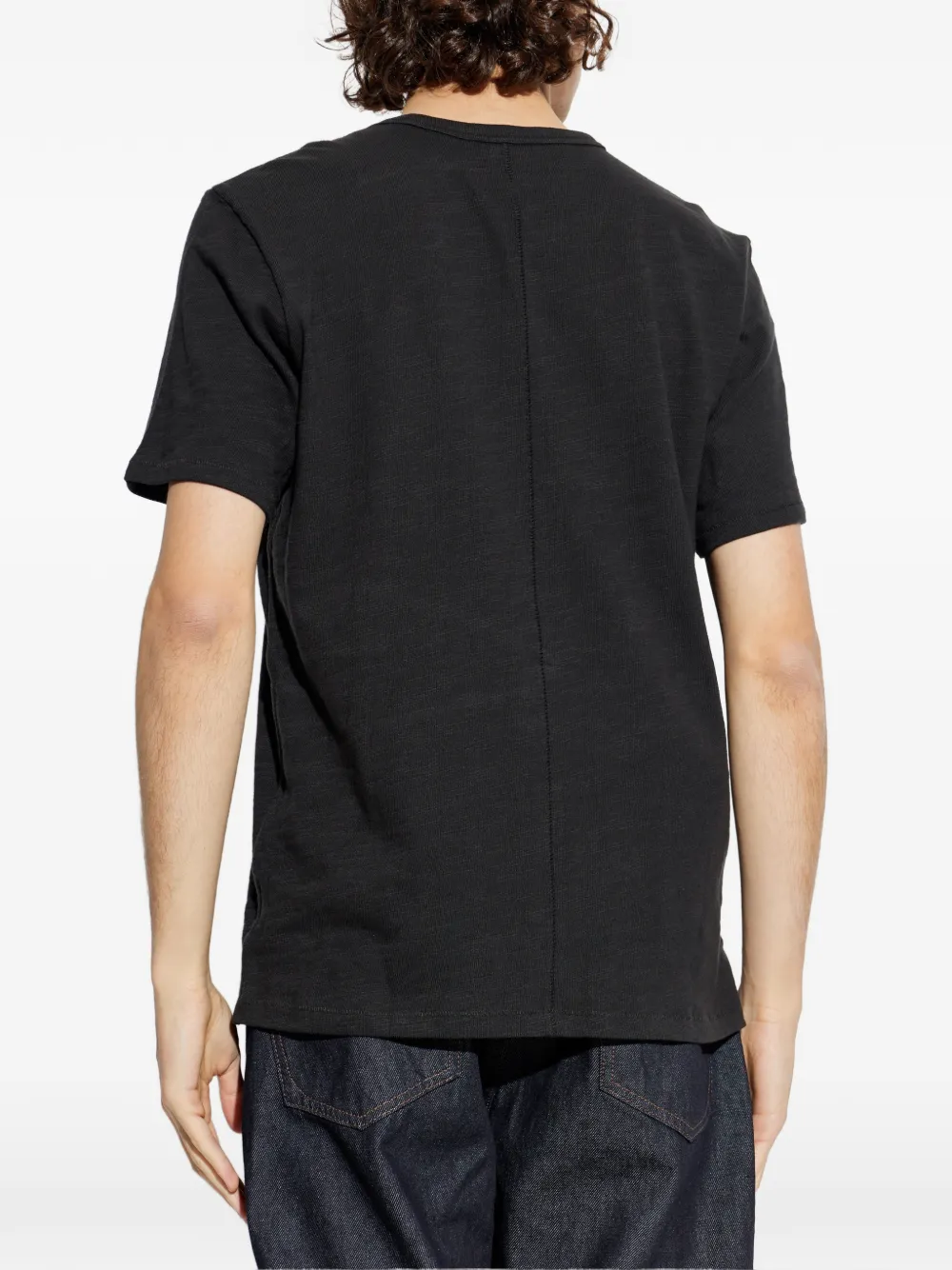 rag & bone T-shirt met geborduurd logo Zwart
