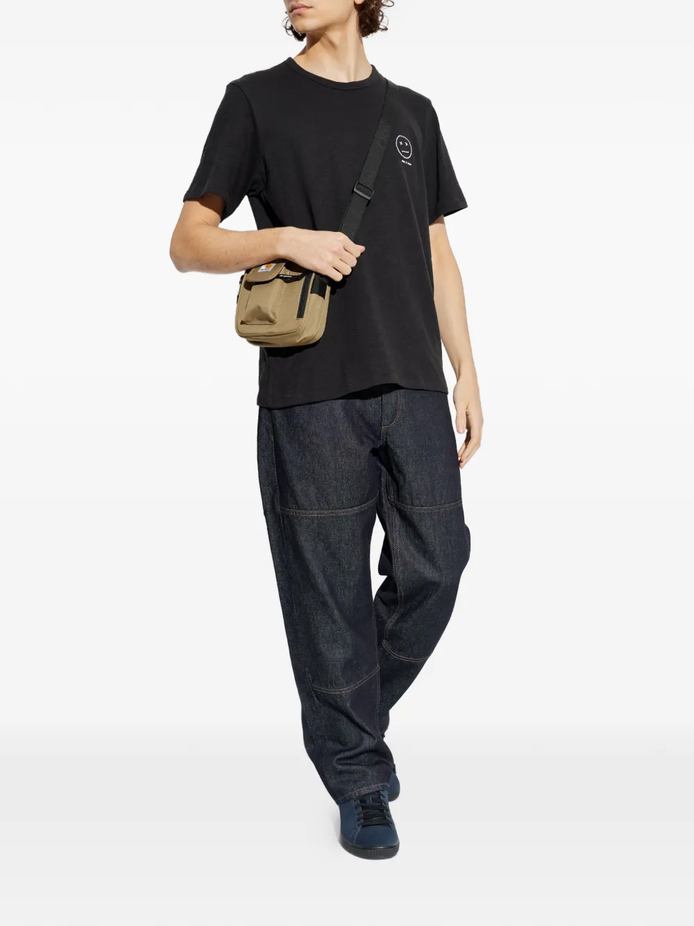 Rag & bone logo-embroidered T-shirt - Zwart