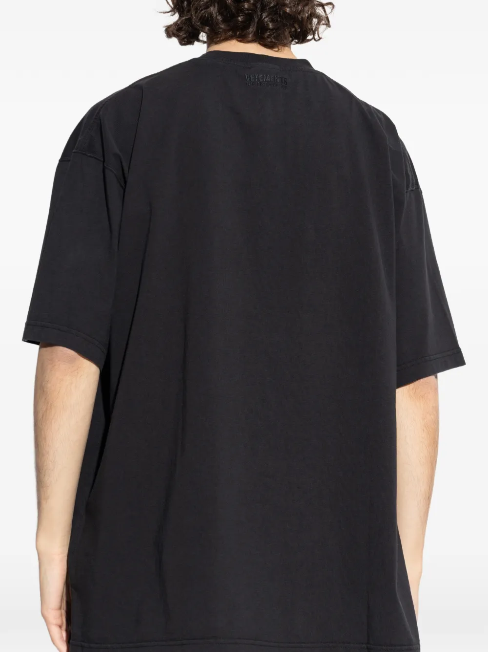 VETEMENTS T-shirt met Eiffeltoren-print Zwart