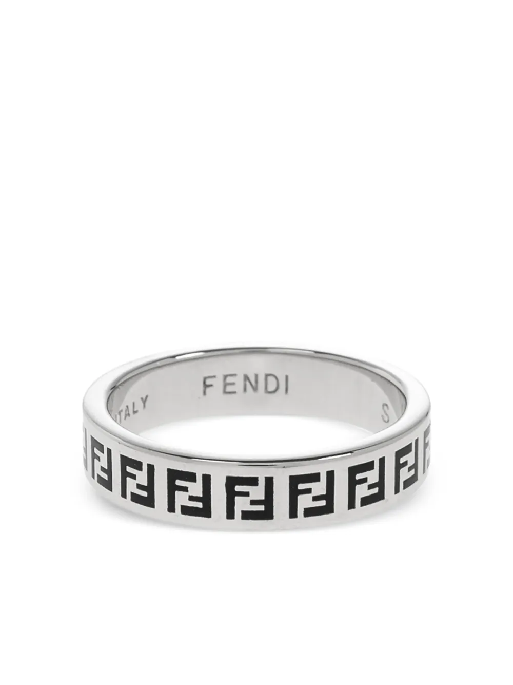  Fendi Anillo Con Logo - Plateado 