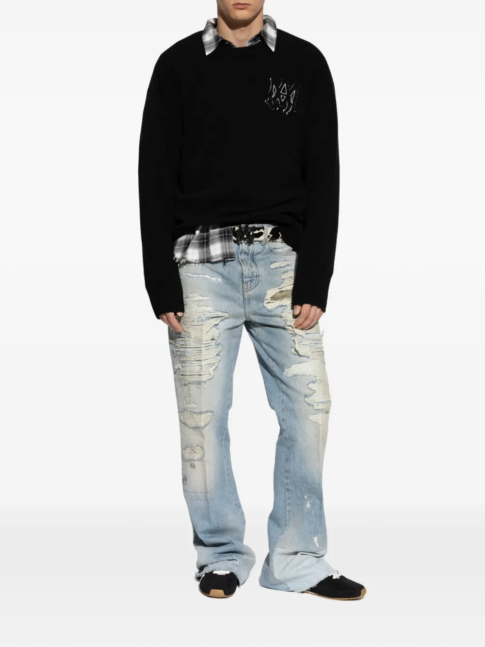 AMIRI MA crew-neck sweater - Zwart