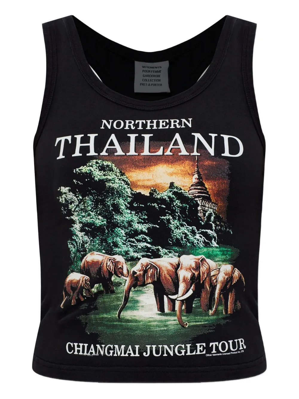 VETEMENTS graphic top - Nero