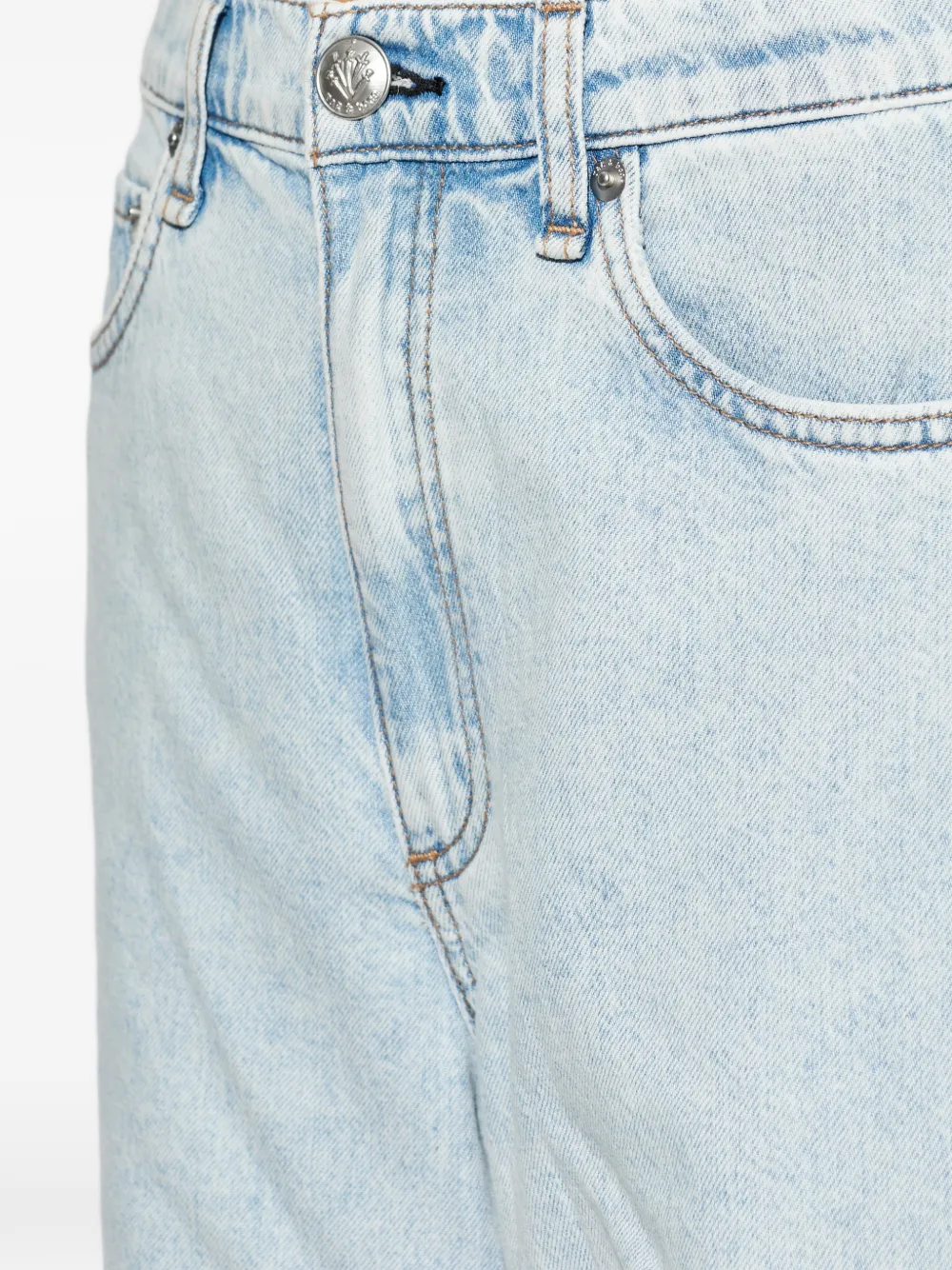 rag & bone Jeans met logopatch Blauw