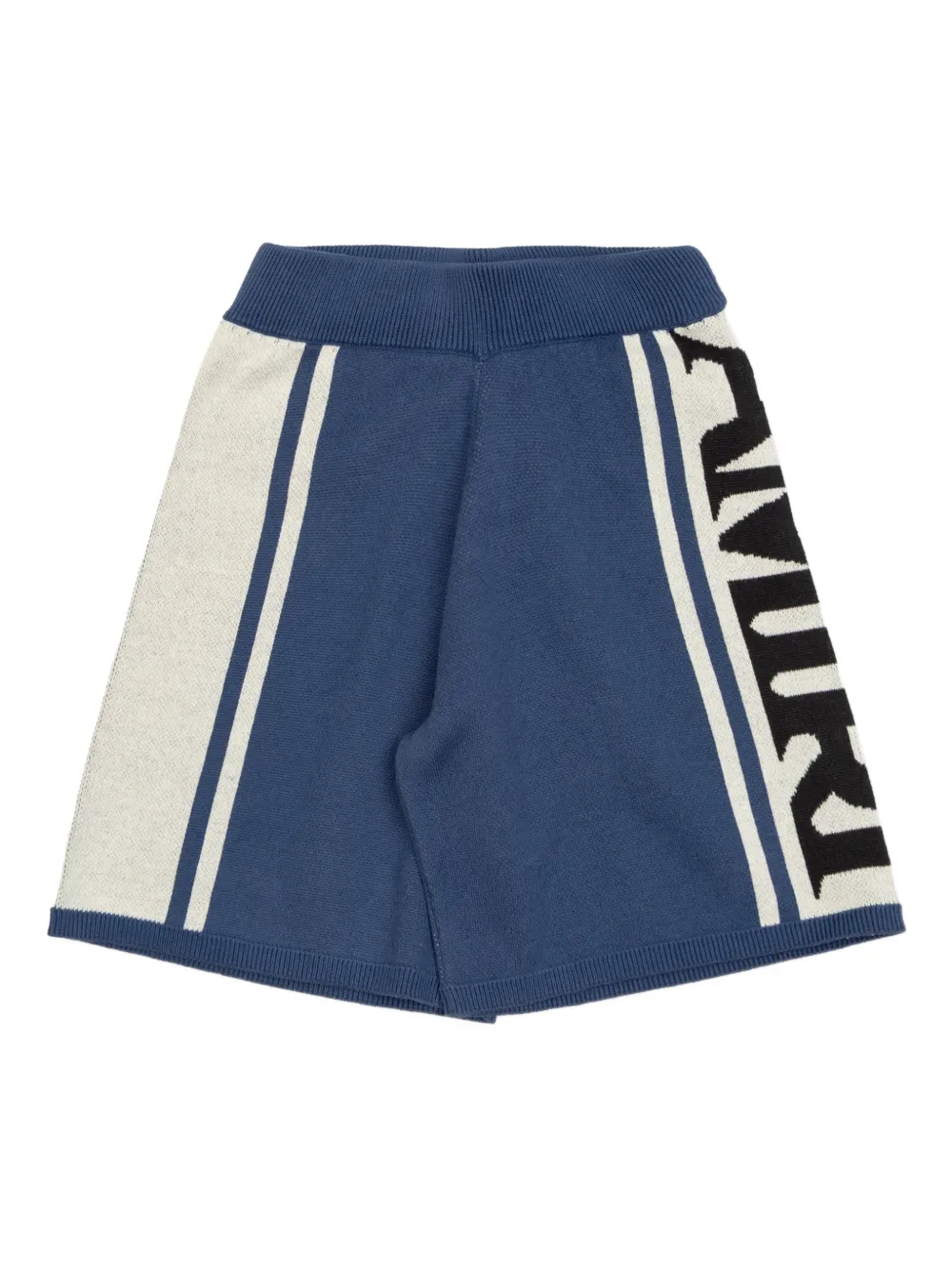 AMIRI KIDS striped logo shorts - Blu